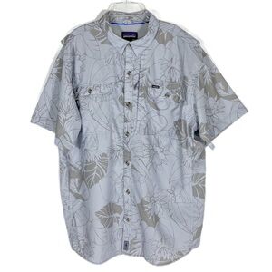 Patagonia Shirt Mens XL Floral Hawaiian Button Up Fishing Performance Vented